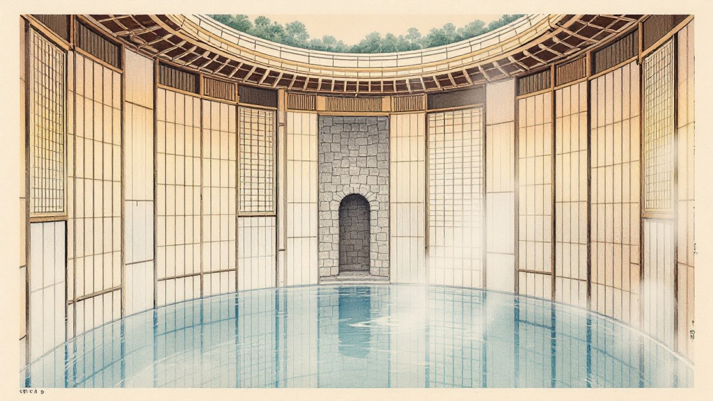 Amishan Oi hot spring in Oi, Fukui